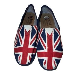 Bobs From Sketchers British Flag Slip On Shoes Women's 10